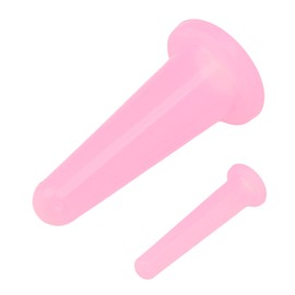 2Pcs Pink Cupping Set,Mini Silicone Face Cupping Set Vacuum Suction Massage Cups Anti Cup Facial Cupping Set for Adults,Body and Face,Anti Wrinkle,Promotes Sleep Health Care Health and Household