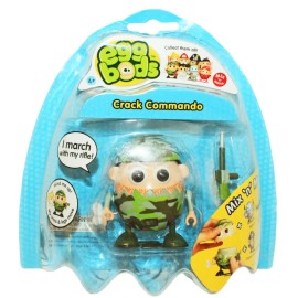 BLUW Vintage Eggbods Crack Commando - Wind-up & Walking Toy 3" Egg Figure 2011