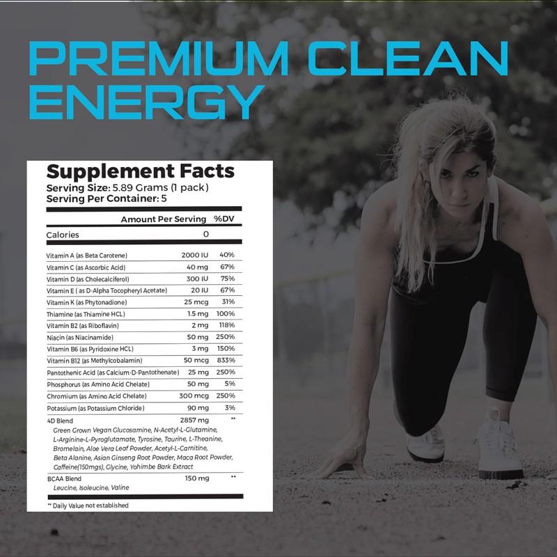 4D Total Body Supplements - Drink Mixes - Electrolytes, Aminos,