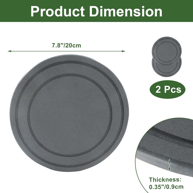2pcs Diatomaceous Earth Plant Saucers, 7.8 Inch Instant Dry Trays