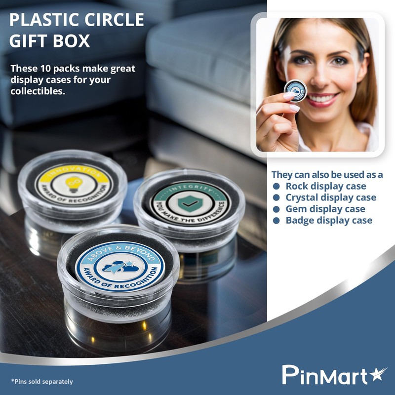 PinMart Made in USA Plastic Circle Gift Box - Large