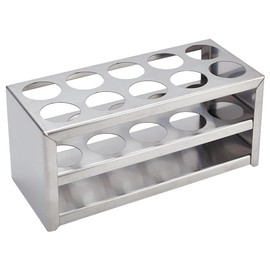 UNICRAFTALE 1 Set 3-Tier Test Tube Holder 10 Seats Test Tube Rack Test Tube Stand Stainless Steel Tube Holder Laboratory Supplies Rectangular Test Tube Stand Holes 30 mm for Classroom Laboratory