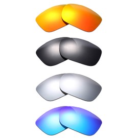 NicelyFit 4 Pairs Pack Polarized Replacement Lenses for Oakley Two Face Sunglasses Glass Frame