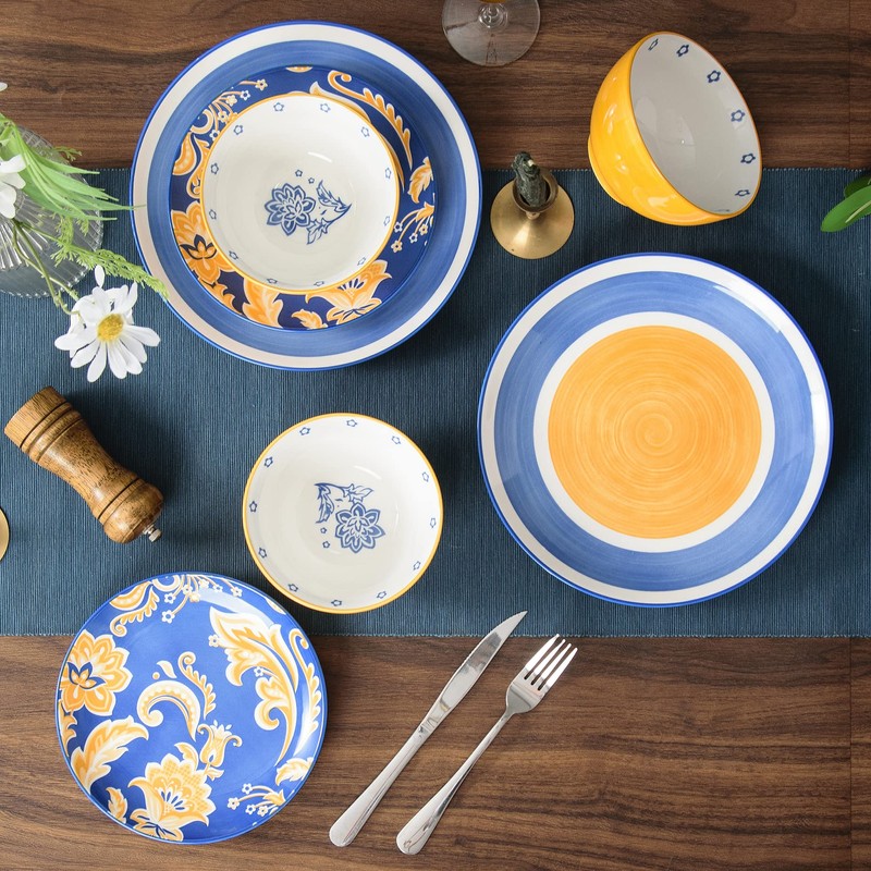 Wisenvoy Plates and Bowls Sets Dish Set Ceramic Dinnerware Sets