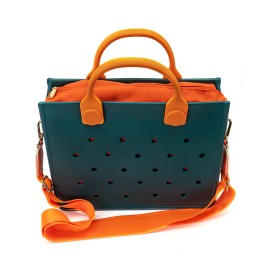 Halloween Festival EVA Tote Bag Colorful Lightweight Waterproof Punch Holes Bag for Women Gift Halloween Tote Bag Handbag Bulksize: 35*10*3cm, Color: HYB-T06