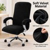 Velvet Stretch Office Chair Cover Set for Chair Protection –