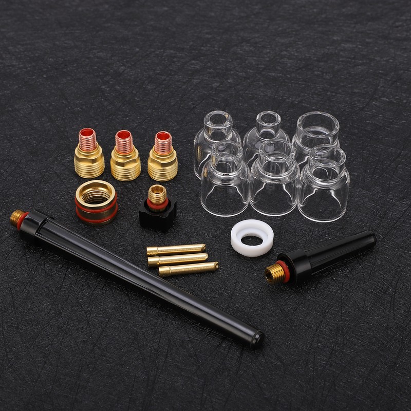 Welding Torch Accessories Kit Glass Cup Nozzle Tungsten Clamp Kit