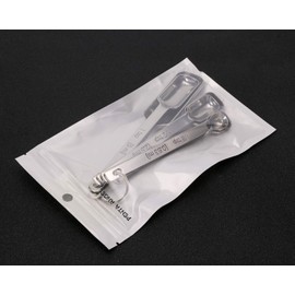 Penta Angel 18/8 Stainless Steel Square Measuring Spoon for Dry & Liquid Ingredients and Narrow Spice Jars, 6 Pieces Set