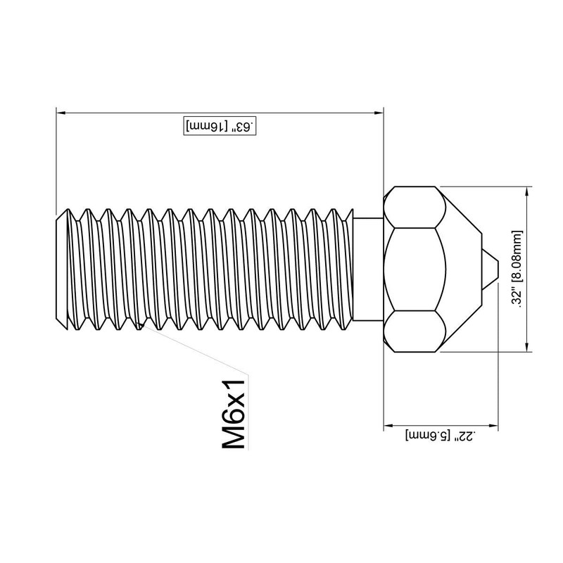 DUROZZLE Tungsten Carbide Tip Volcano Nozzle 0.4mm for Anycubic Vyper/Kobra