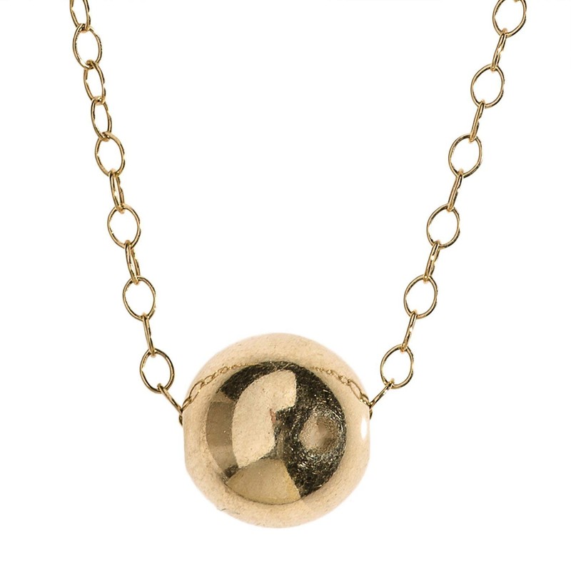 Custom Gold Ball Necklace Ball Bead Gold Filled Chain