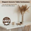Fall Desk Decor, 8 Inch Hello Pumpkin Autumn Table Centerpieces,