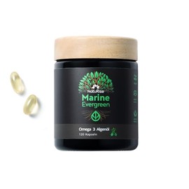 NatuRise Omega 3 Vegan 120 Capsules - 1440mg Algae Oil per Day of which 869mg Omega-3 (DHA, EPA & DPA) - High Dose - Laboratory Tested - Triglyceride Form - UV Protected - Fish Oil Alternative