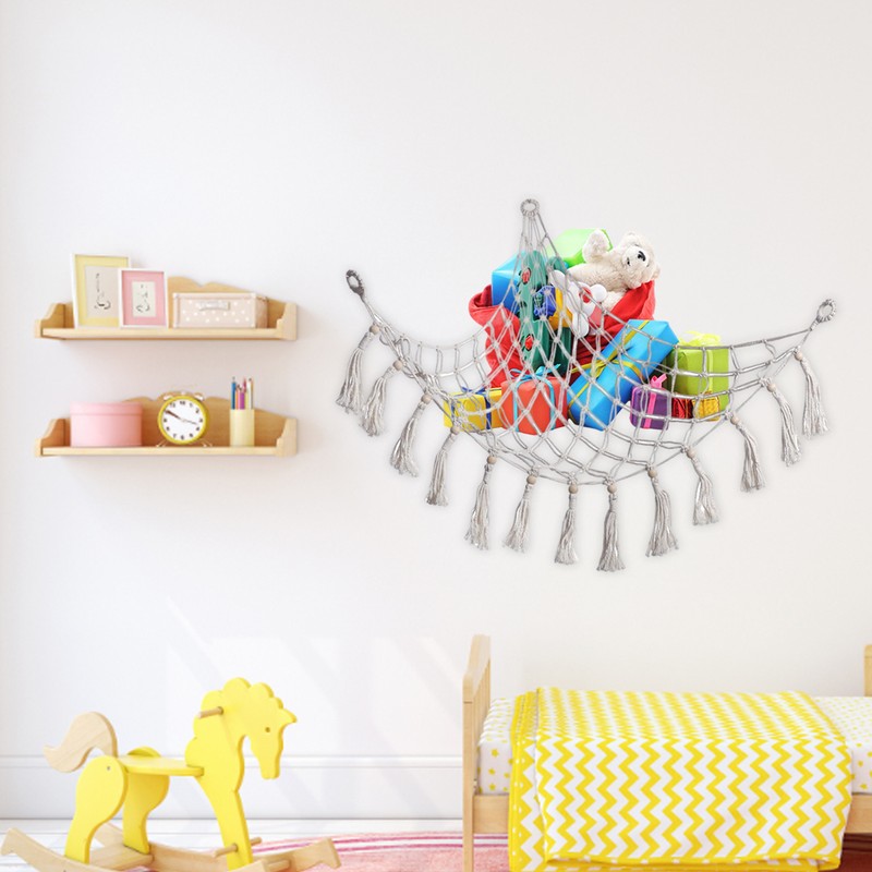 Stuffed Animal Hammock Toy Storage Hammock Net Wall Sling Mesh