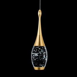 CHYING LED Pendant Light Kitchen Island Bubble Crystal Pendant Lighting Gold Mini Hanging Light Fixture for Dining Room Bathroom Bedroom Bar 6000K