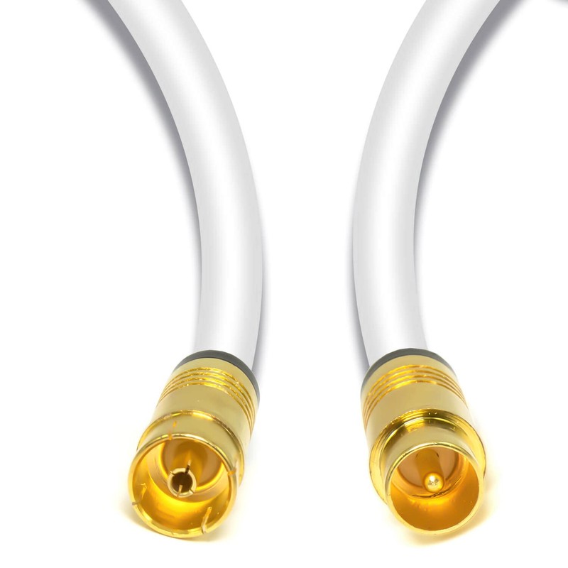 Sterndiscount 0.5 m TV Antenna Cable IEC Connection Cable Coaxial