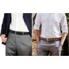 DOOPAI Mens Leather Belts Pin Buckle belt,Dress Belt Casual Wear