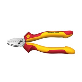 Wiha Crimping Pliers (35861) 145 mm Electrician's Pliers VDE-Tested Stückgeprüft, Stable and Strong