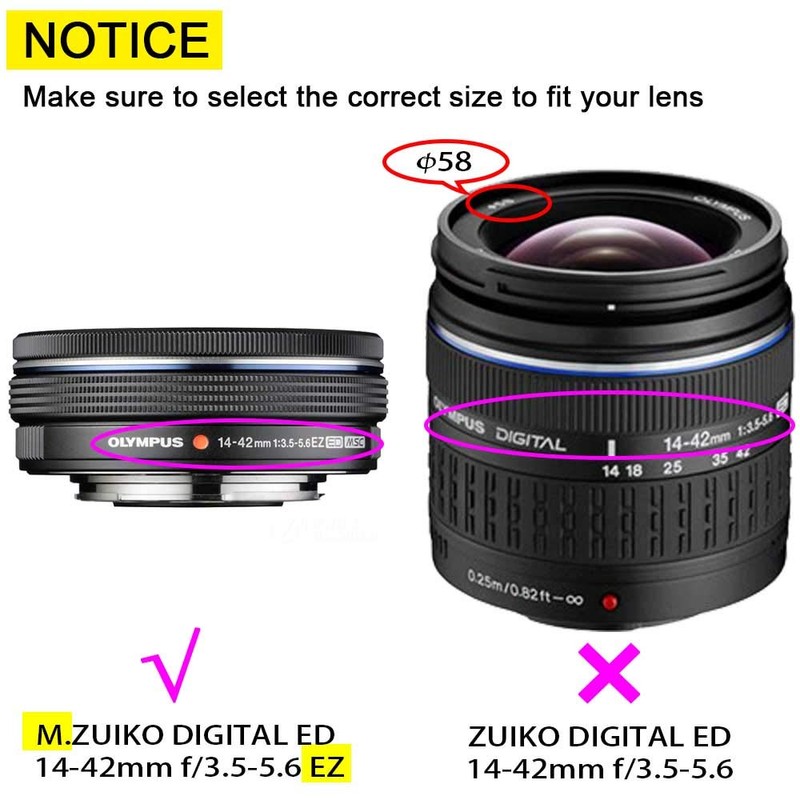 ULBTER 37mm Lens Cap Lens Cap for Olympus 14-42mm 1:3.5-5.6