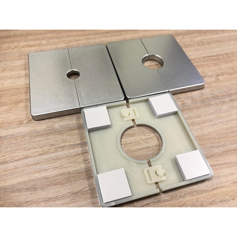 Tsnamay 2 Pcs Wall Split Flange, ABS Square Self-Adhesive Escutcheon
