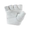Mesh Net Training Gym Gloves White Finger Less Gloves for