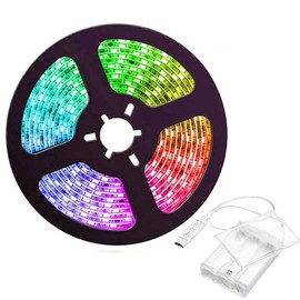 LED Strips RGB 2 m, Sunboia LED Strip TV Backlight Waterproof IP65 SMD5050 LED Strip RGB LED Strip with 3 Keys Mini Controller for Decorative PC Monitor