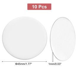 sourcing map 10Pcs Stainless Steel Disc Blank Stamping Tag Engraved Stainless Steel Round Charm Pendant 1.3mm(T) 45mm/1.77" for Pendant Bracelet Necklace Jewelry Making Earring