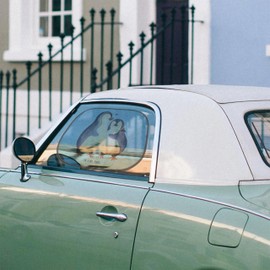 Mr. & Mrs. Panda Car Sun Shade Penguin Hugging - Gift, Car Sun Visor, Proof of Love, Wedding Gift, Love, Sun Car, Engagement