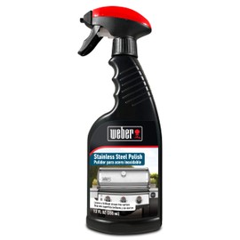 Weber Stainless Steel Polish 12oz – Cleans, Polishes & Protects Stainless Steel Surfaces with Fresh Citrus Scent