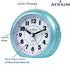 Atrium Wecker Analog Quarz ohne Ticken mit Licht und Snooze