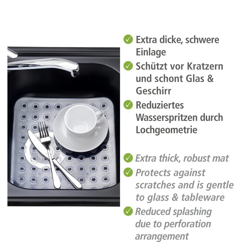 Wenko Sink Insert Crystal Square Sink Mat