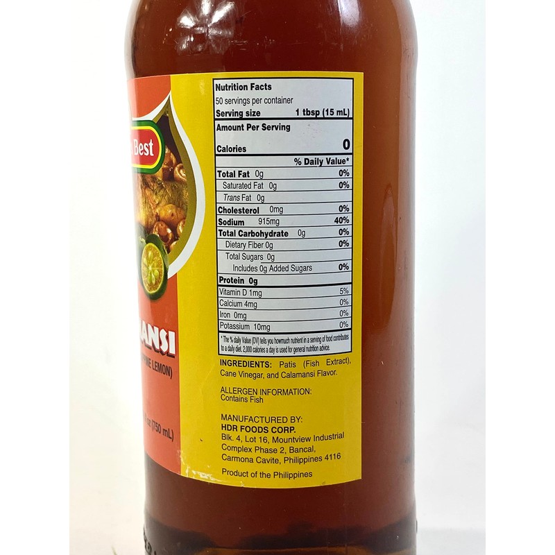 mother best patismansi (fish sauce with calamansi) - 26.5fl oz