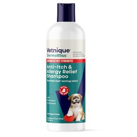 VETNIQUE LABS Dermabliss - Champú medicado para perros para aliviar la picazón y la alergia para alergias y picazón con aceite de semillas de cártamo y extracto de avena para perros y gatos, 16 onzas