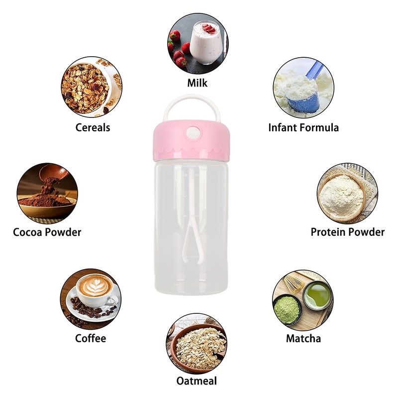 Protein Shaker Bottle Y Shape Stirrer Portable Handle Heatproof HBG