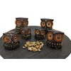 SusggO Set of 6 Small Wooden Owls - 3 Sizes