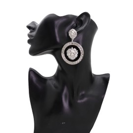 Women Fashion Jewelry Cool Hook Large Earrings Set Big Size Silver Color Lion Celebrity