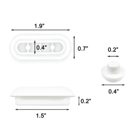 CIXLOGIC 10pcs Set Toilet WC Seat Buffers Universal Toilet Bumper Replacement Cushioning Pads Toilet Seat Bumper Noise Dampening Bumpers Gasket Toilet Seat Buffer Pad (White)