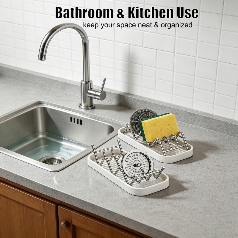 Thick Stainless Steel Soap Holder with 2 Soap Saver Bags,