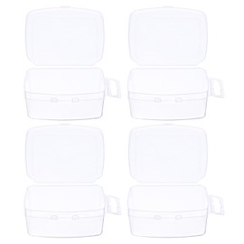 HARFINGTON 4pcs Component Storage Box 2.95" PP Electronic Organizer Box with Hanging Ring Hardware Containers Tools Boxes for Small Accessories