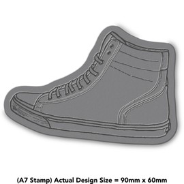 'Skater Shoes' Rubber Stamp - Unmounted Design for Crafting & Scrapbooking, A7 (RS00057349)
