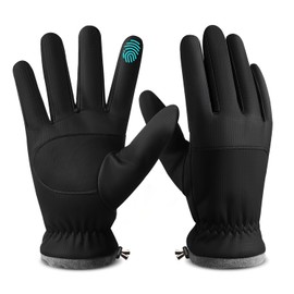FEWTUR Winter Gloves for Women Running in Cold Weather - Touchscreen Gloves for Bike Hiking (Jet Black, X-Large)