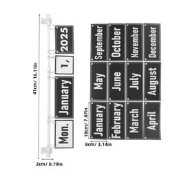 TEHAUX 1 Set Flip Calendar Set for Classroom Decor Stylish Boho Design Bulletin Board with Date Cards for Teaching Days and Months Easy Setup and School Supply