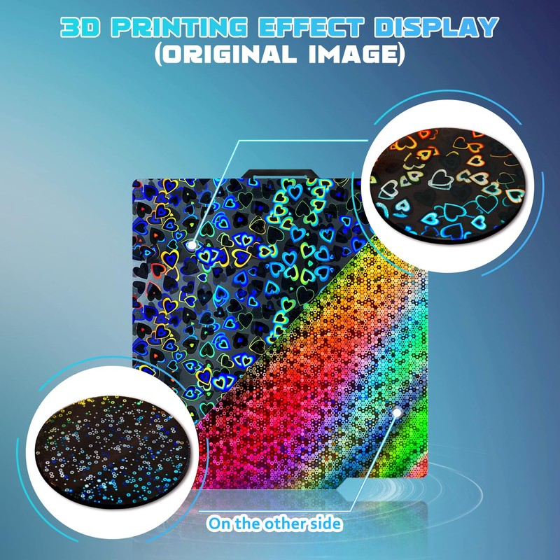 Howarx 3D Effect Build Plate for Bambu Lab A1/X1C/X1/X1E/P1P/P1S 3D