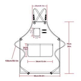 Delantal de Chef delantal de lona de algodón con espalda cruzada para hombres y mujeres, correa ajustable y delantal con bolsillos grandes, delantal de cocina para hornear (rosado)