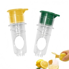 Lohill 2-teilige Zitronenpresses, Zitronenpresse Kleine Hand Presse Zitronenpresse (gelb und grün)