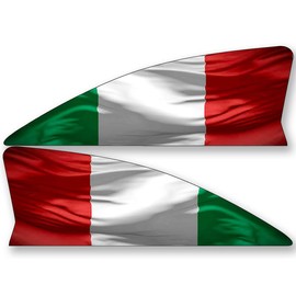 2-Pack Italian Flag Stickers for Honda CR-V 2017-2021 Antenna Fin (fits Many Other Vehicles Italia Italy Decal for Cars Trucks and Vans (2 x 5.8 inch)