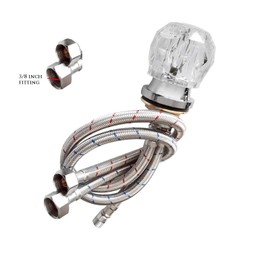Salon Shampoo Bowl Crystal Knob Hot and Cold Faucet Handle Spa Quality by eMarkBeauty TLC-77NR