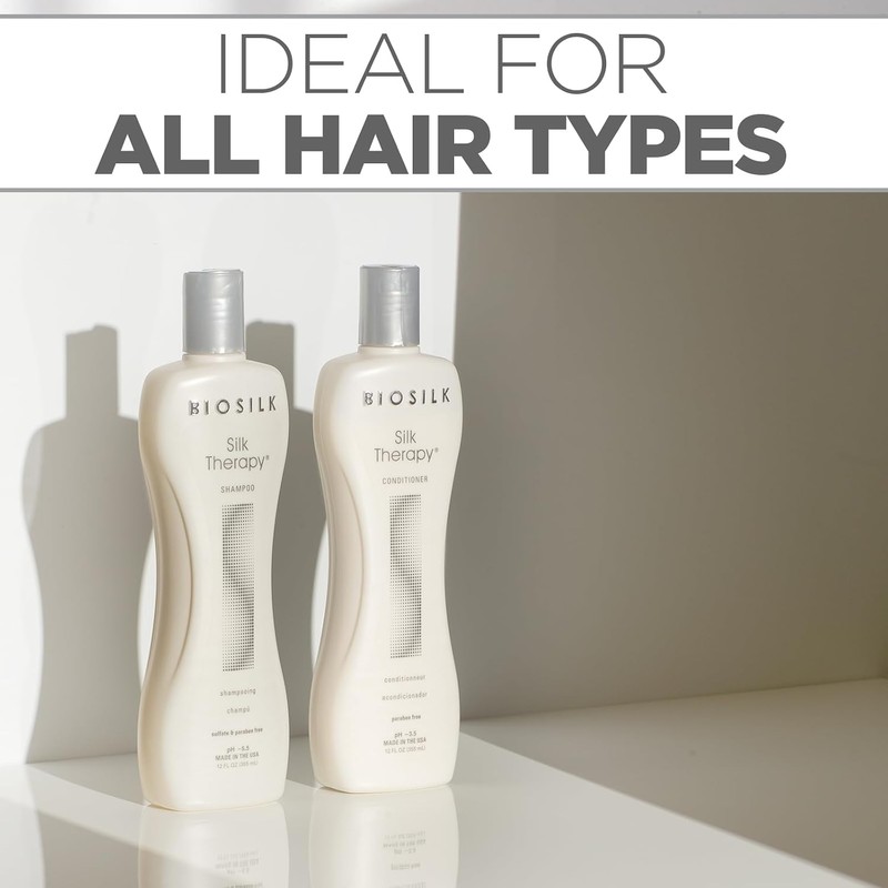 Biosilk Silk Therapy Duo Set Shampoo and Conditioner 12 Oz