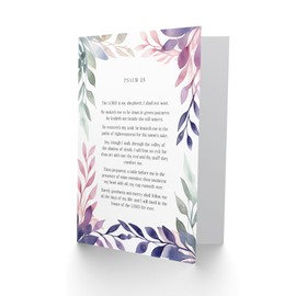 Artery8 Christian Birthday Card Psalm 23 The LORD is My Shepherd Old Testament Blank Card For Him Or Her