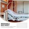 IWOWHERO Washable Hospital Fitted Bed Sheet 100% Cotton White Protective