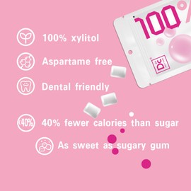 DC24 DAILY CARE 100% Xylitol Gum | Aspartame Free Chewing Gum | | Natural Bubblegum Flavored | Sugar Free Gum, 20 Pieces, Pack of 2